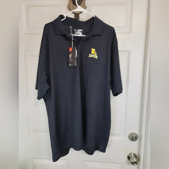 (844) Under Armour Men's Xavier University Polo Shirt, Size: 2XL Color Black - Picture 2 of 16